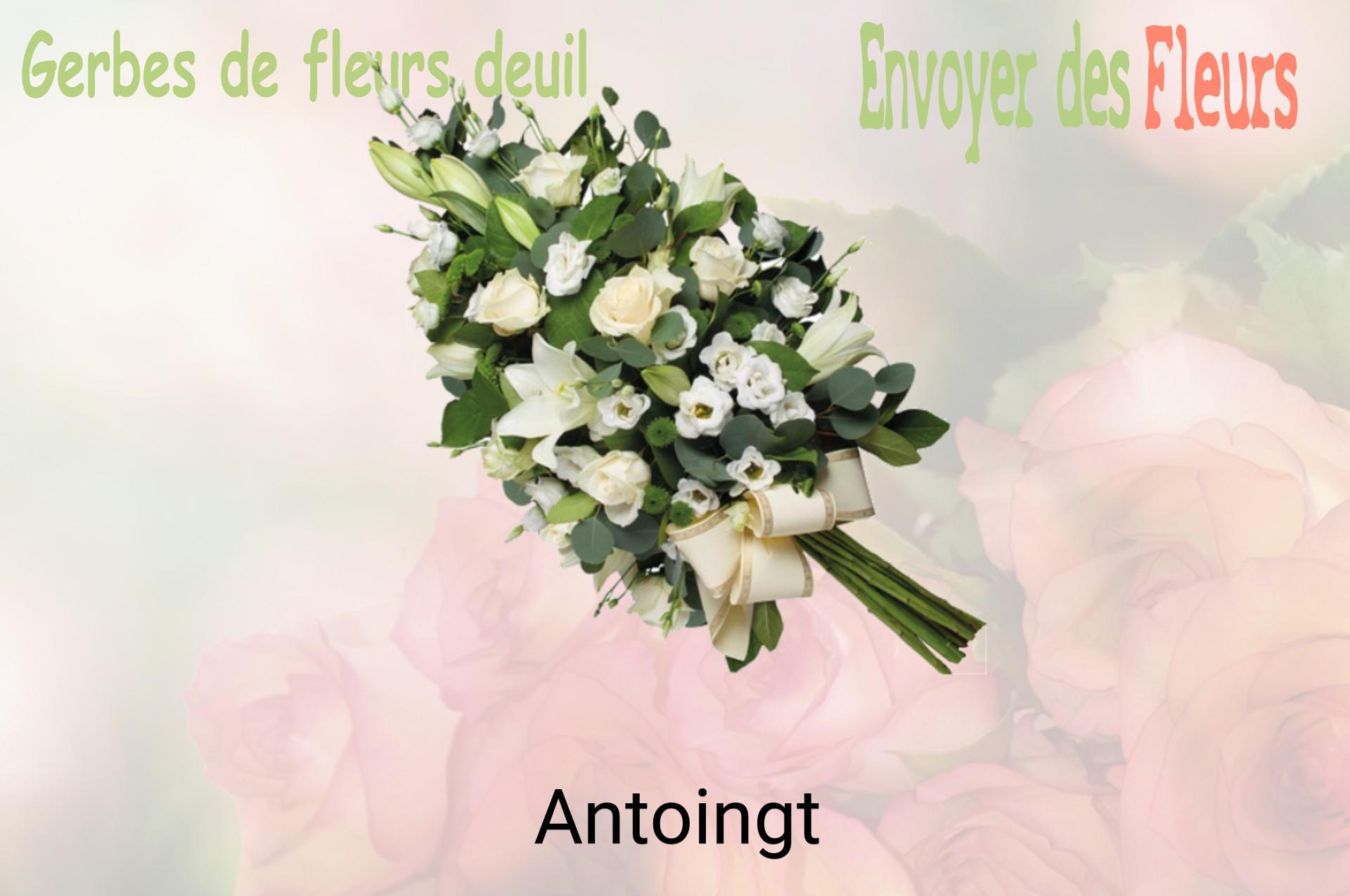 Gerbe de fleurs de deuil livrée à Antoingt